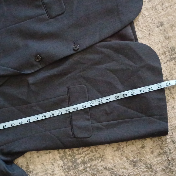 Burberry Vintage Navy Blue 100% Wool Suit Jacket 44 Burberrys - Picture 15 of 16